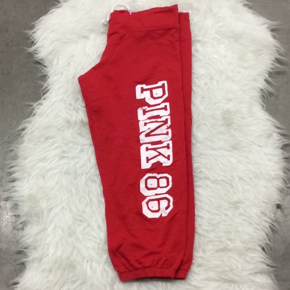PINK Victoria's Secret Pants - Pink Victoria’s Secret graphic red capri sweatpant